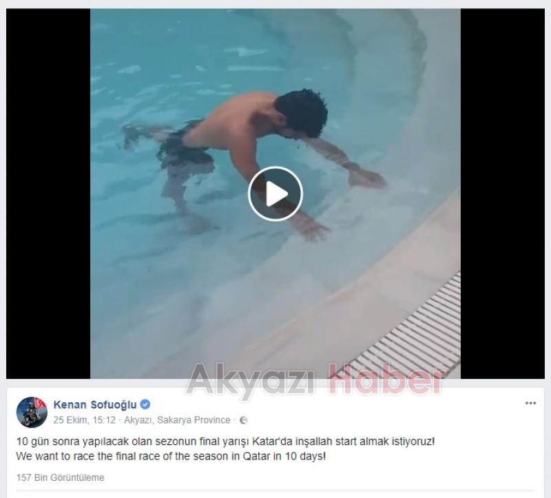 Milli Motosikletçi Kenan Sofuoğlu Kaplıca Suyunda Fizik Tedavi Görüyor