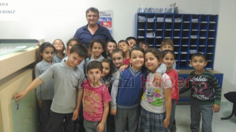 Minik Öğrencilerden Yeni Açılan PTT Şubesine Ziyaret