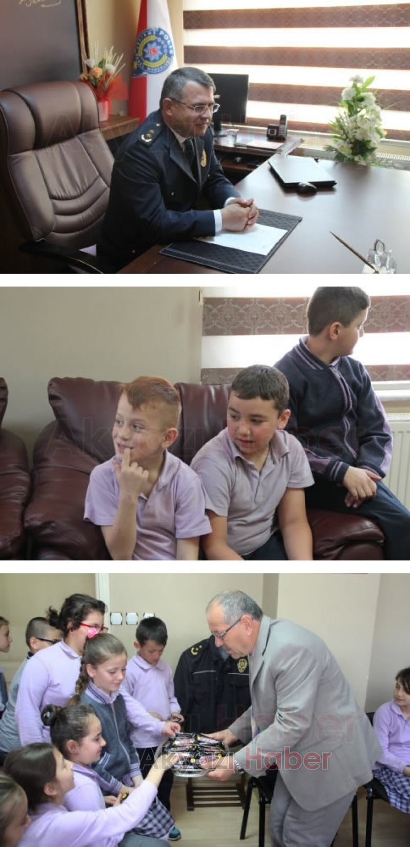 Minik Öğrenciler İlçe Emniyet Müdürlüğünü Ziyaret Etti
