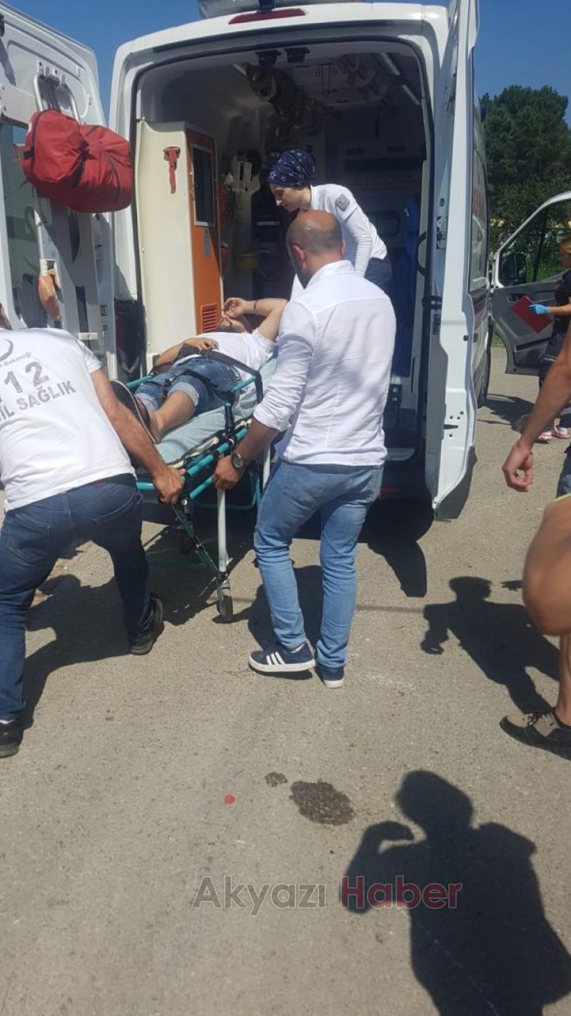 Motordan düştü bacağı kırıldı