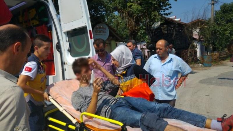 Motosiklet Kamyona Arkadan Çarptı 