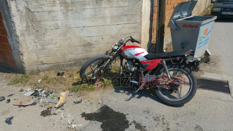 Motosiklet Kamyona Arkadan Çarptı 