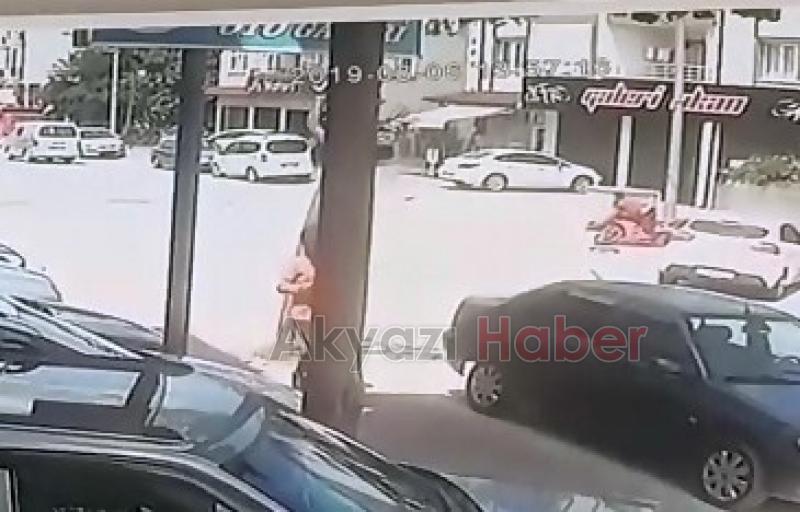 Motosiklet Kazası Güvelik Kameralarına Yansıdı