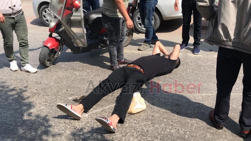 Motosiklet Pikaba Çarptı