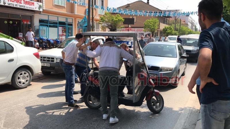 Motosiklet Pikaba Çarptı