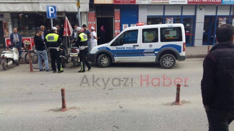 Motosiklet Sürücüsü Kontrolünü Kaybetti