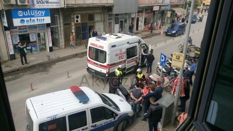 Motosiklet Sürücüsü Kontrolünü Kaybetti