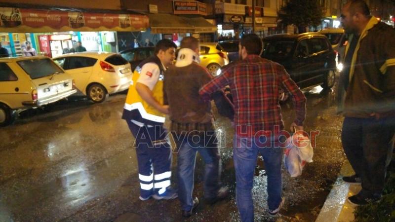 Motosiklet Yayaya Çarptı