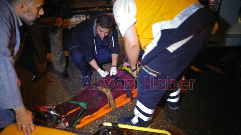 Motosiklet Yayaya Çarptı