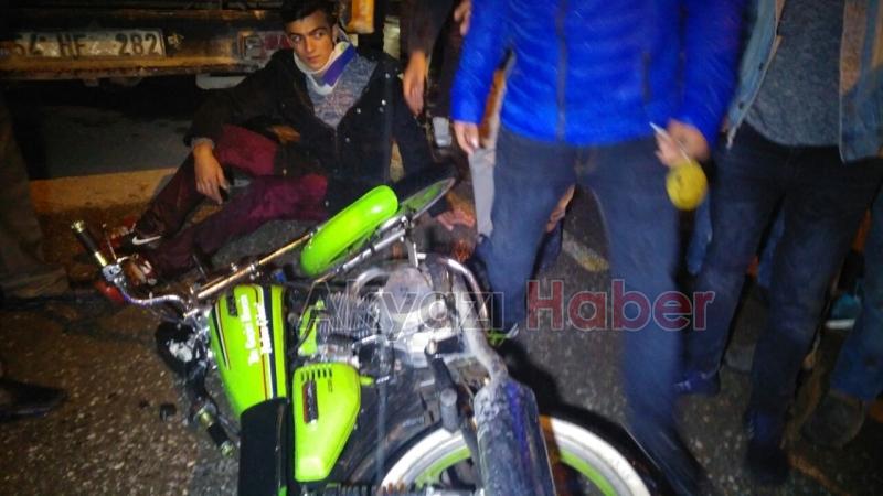 Motosiklet Yayaya Çarptı