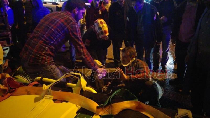 Motosiklet Yayaya Çarptı