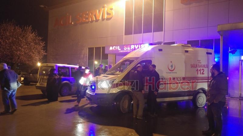 Motosikletin Yayaya Çarptı Motosiklet Sürücüsü ve Yaya Yaralandı 