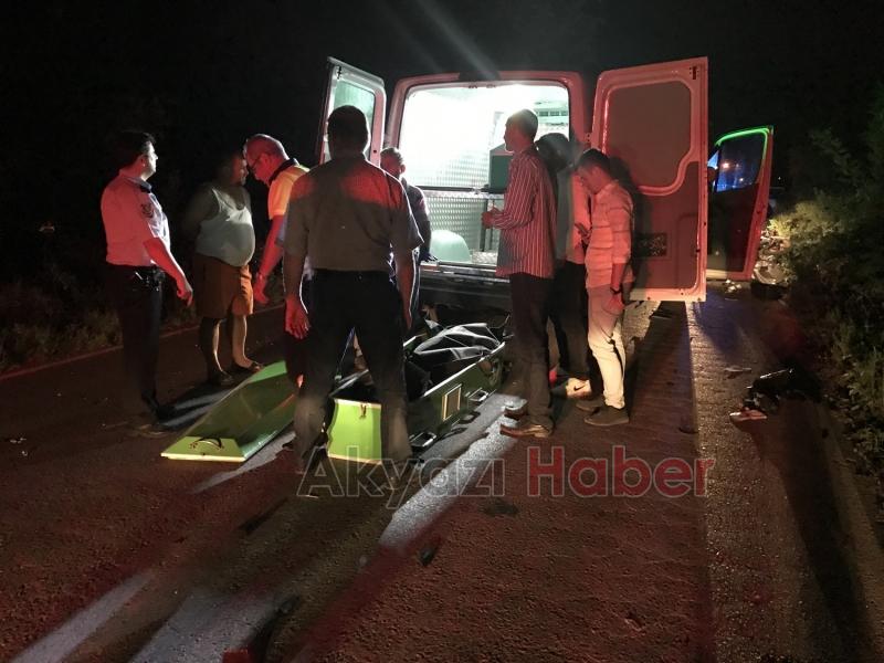 Motosikletlinin feci ölümü