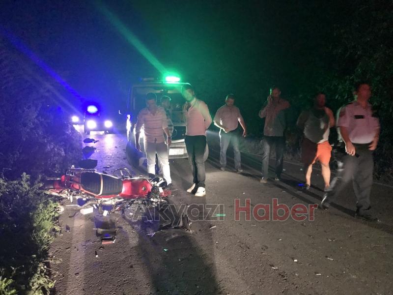 Motosikletlinin feci ölümü