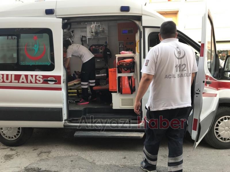 Motosikletten Düşen Genç Hastaneye Kaldırıldı