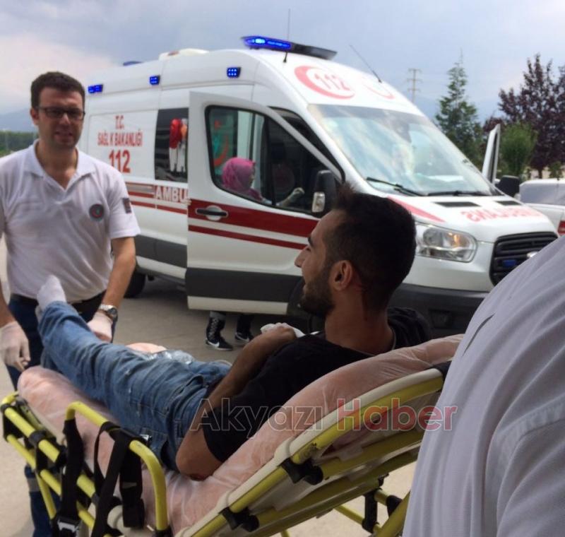 Motosikletten düşen Sürücüyü Kamyon Şoförü Fark Etti