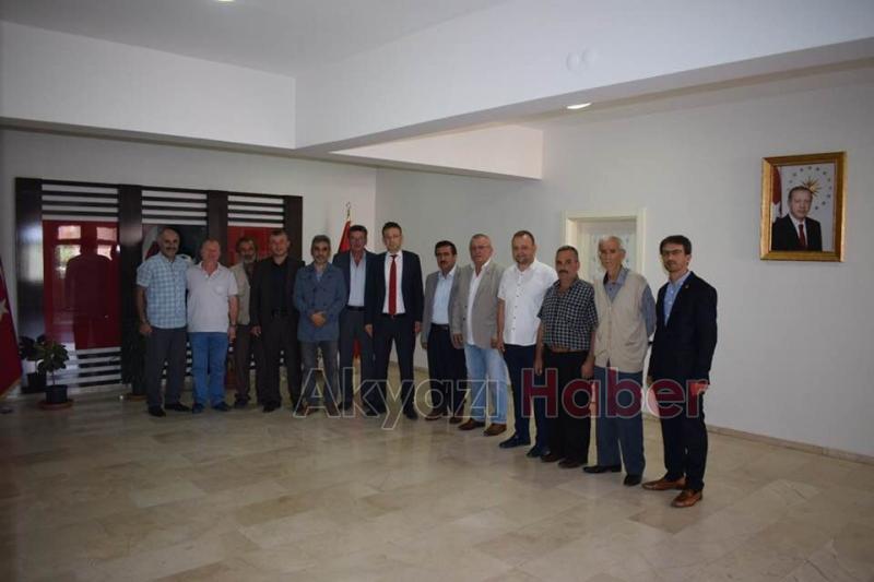 Muhtarlardan Kaymakama hayırlı olsun ziyareti