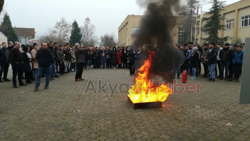 MYO da Nefes Kesen Yangın Tatbikatı