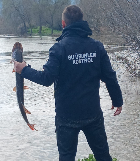 Nehir ve göletlerde ağlara el konuldu