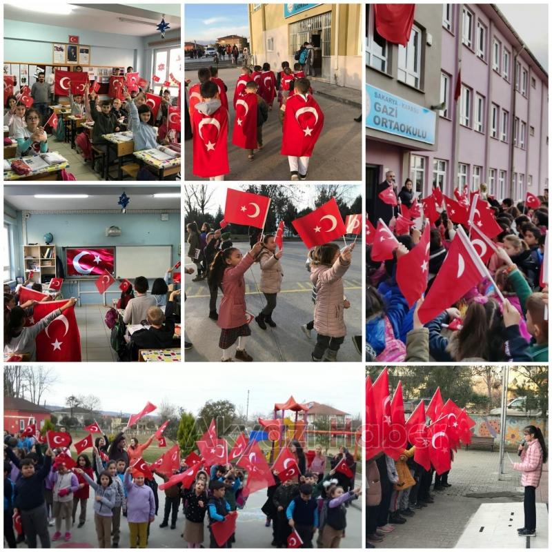 Okullarda Her Yer Kırmızı Beyaza Büründü