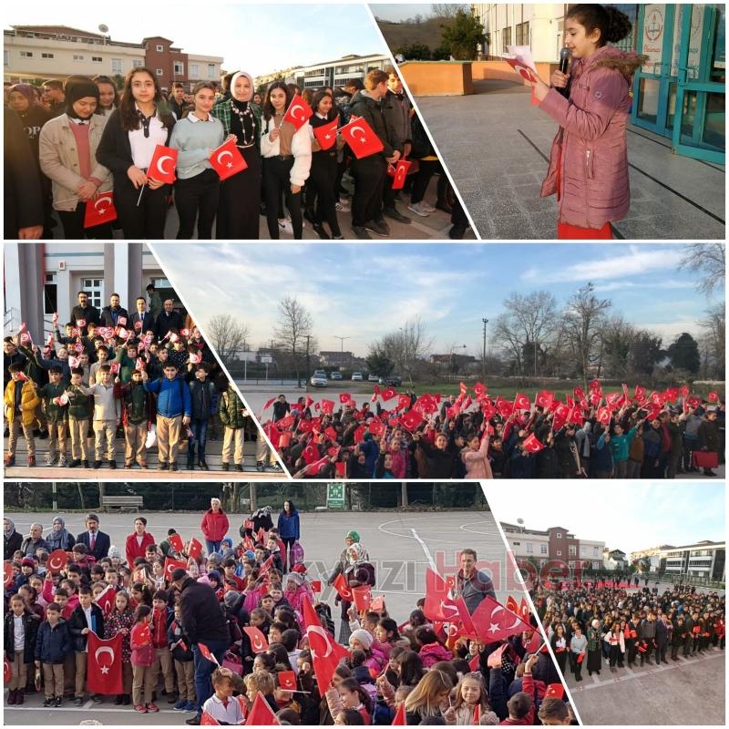 Okullarda Her Yer Kırmızı Beyaza Büründü