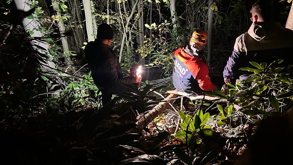 Ormanda düştü, ekipler kurtardı