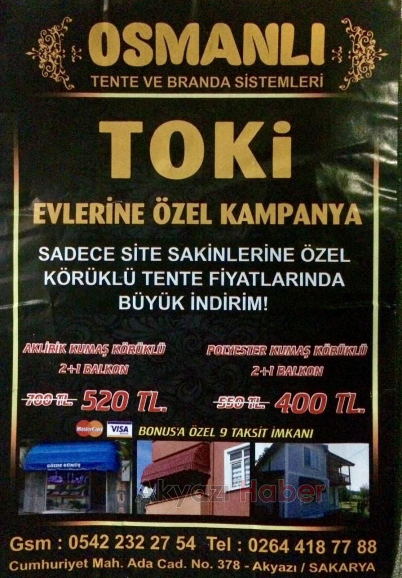 Osmanlı Tente ve  Branda Sistemlerinden Özel Kampanya