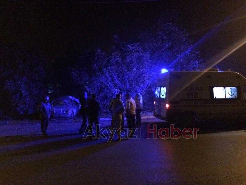 Otomobil Ağaça Çarptı 2 Yaralı