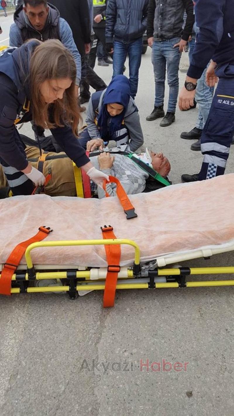 OTOMOBİL BİSİKLETE ÇARPTI 2 YARALI