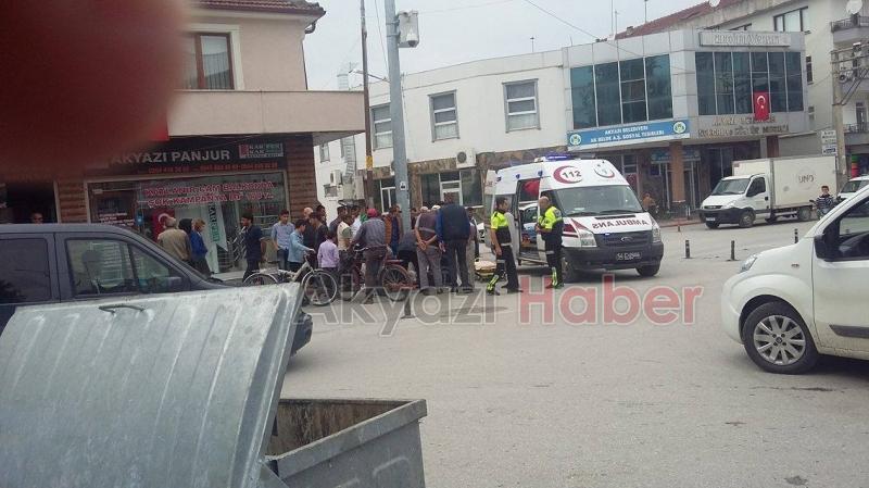 Otomobil İle Bisiklet Çarpıştı 