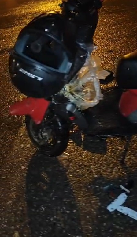 Otomobil ile çarpışan motosikletli ağır yaralandı