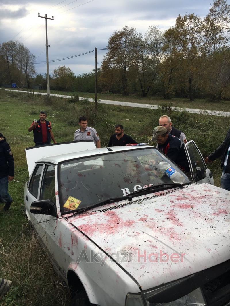 Otomobil Sürücüsü Konteynıra Çarptı 