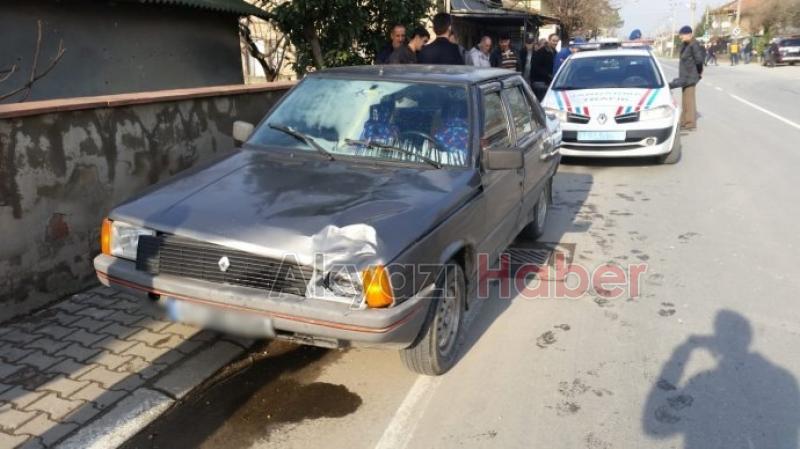 Otomobilin çarptığı Engelli yaralandı