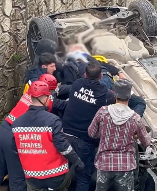 Otomobille dereye uçan sürücünün ölüm haberi geldi