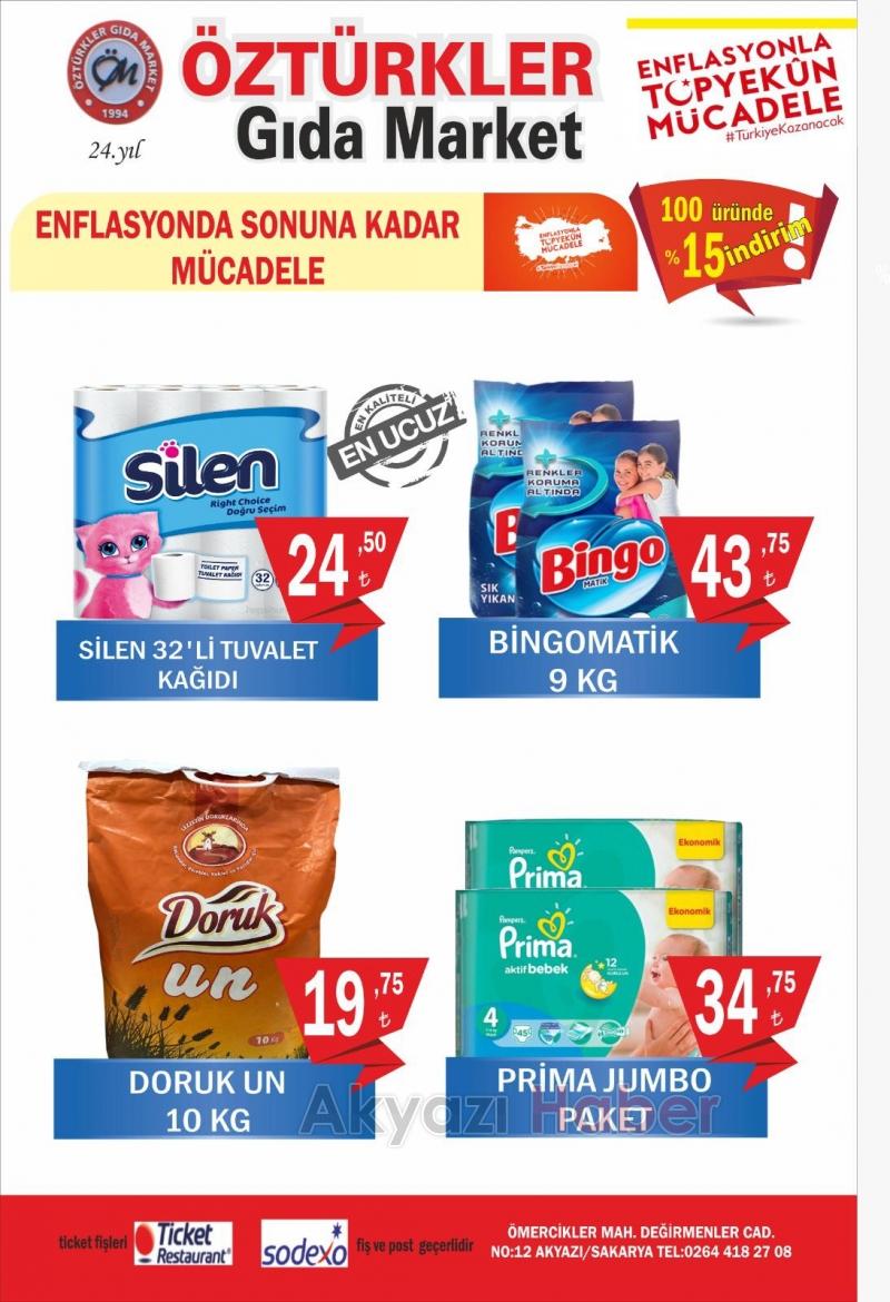 Öztürkler Market'ten enflasyonla mücadeleye destek
