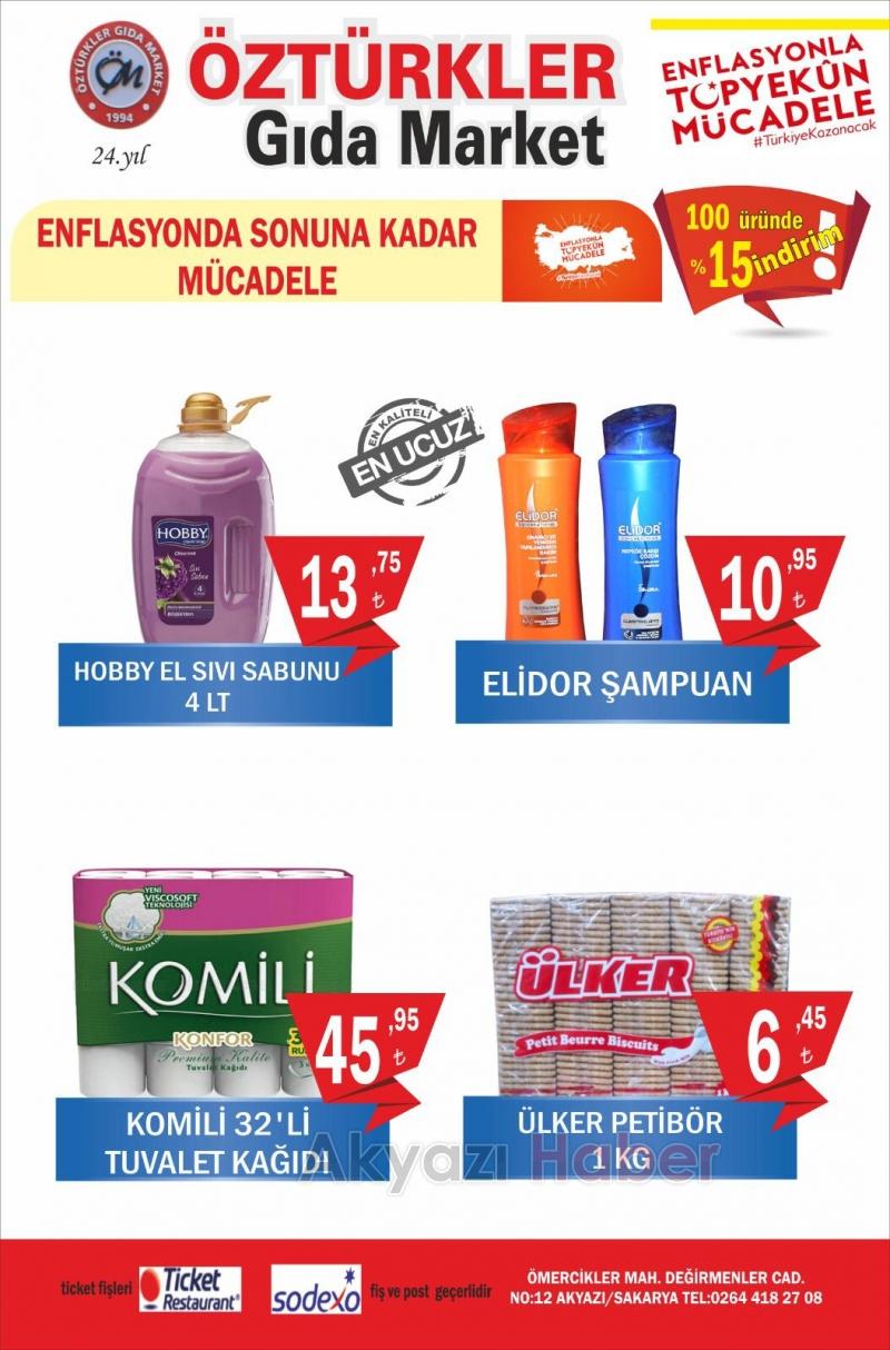 Öztürkler Market'ten enflasyonla mücadeleye destek