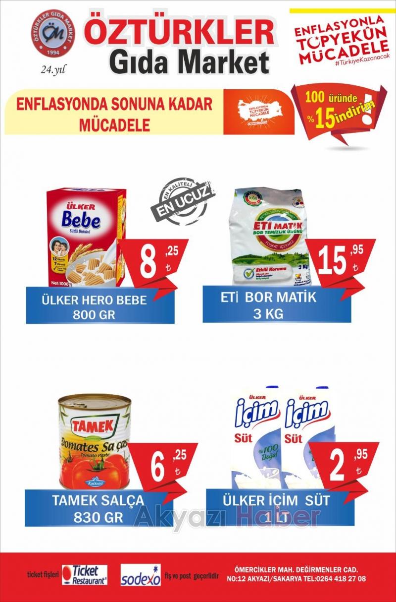 Öztürkler Market'ten enflasyonla mücadeleye destek