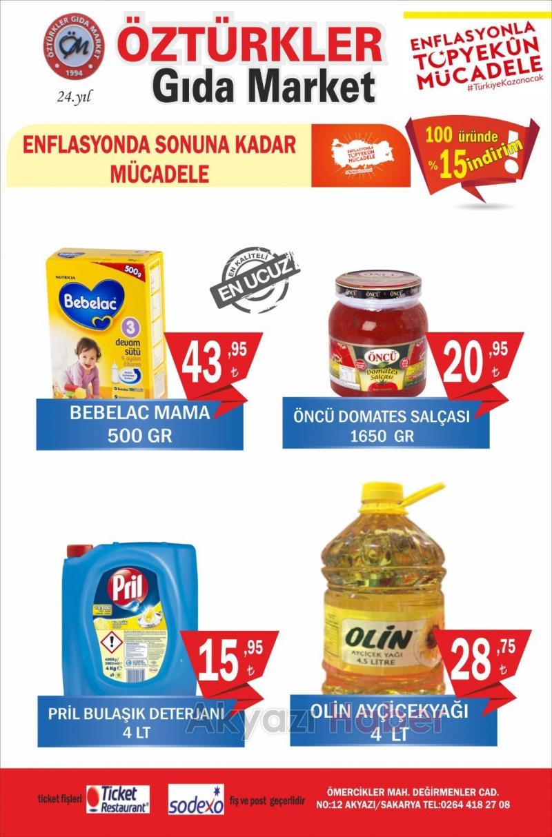 Öztürkler Market'ten enflasyonla mücadeleye destek