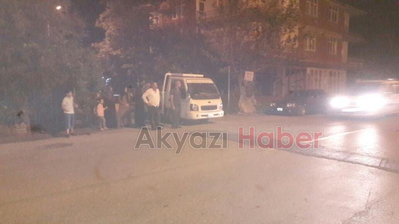 Panik yapan sürücü tarlaya girdi