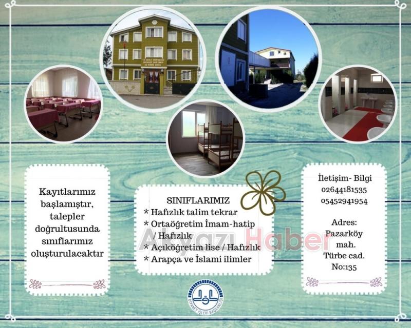 Pazarköy  Şehit Ömer Kız Kuran Kursuna Yeni Hizmet Binası