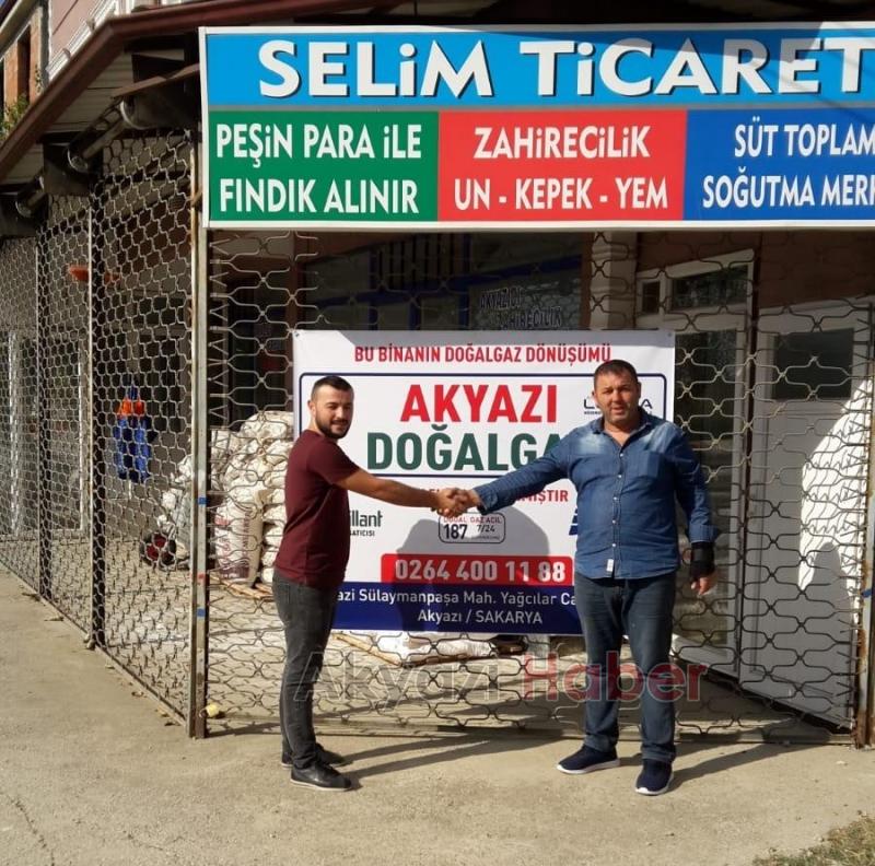 Pazarköyde ilk doğalgaz açıldı