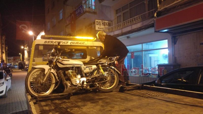 Plakasız Motosikletler Toplandı
