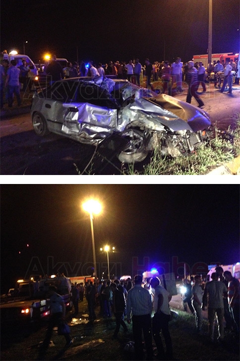 Servis İle Otomobil Çarpıştı 20 Yaralı