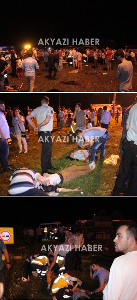 Servis İle Otomobil Çarpıştı 20 Yaralı