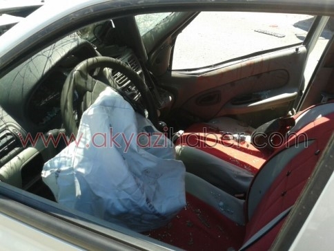 Hastane Önünde Trafik Kazası 1 Yaralı