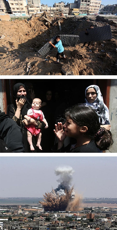 İsrail'den Gazze'ye 3 günde 400 ton bomba