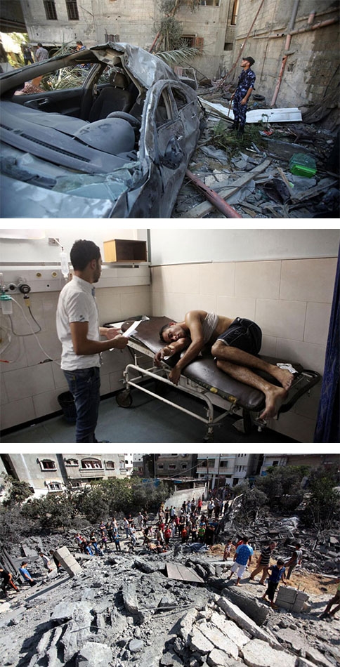 İsrail'den Gazze'ye 3 günde 400 ton bomba