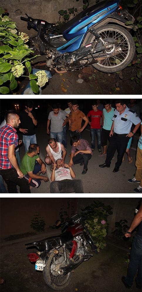 İki Motosiklet Çarpıştı 1 Yaralı