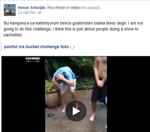 Sofuoğlu'ndan Ice Bucket  Çılgınlığına Kapak