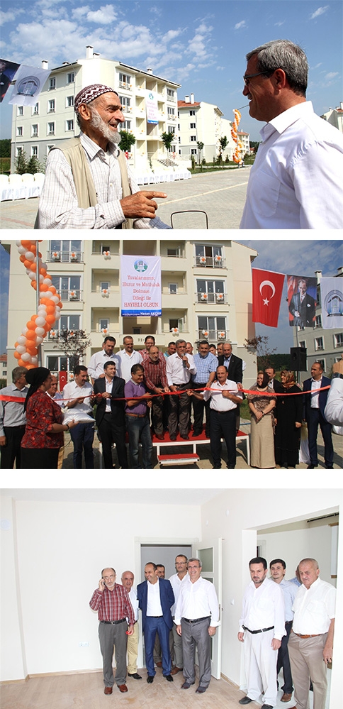 TOKİ'de İlk Daireleri Başkan Akcan Teslim Etti